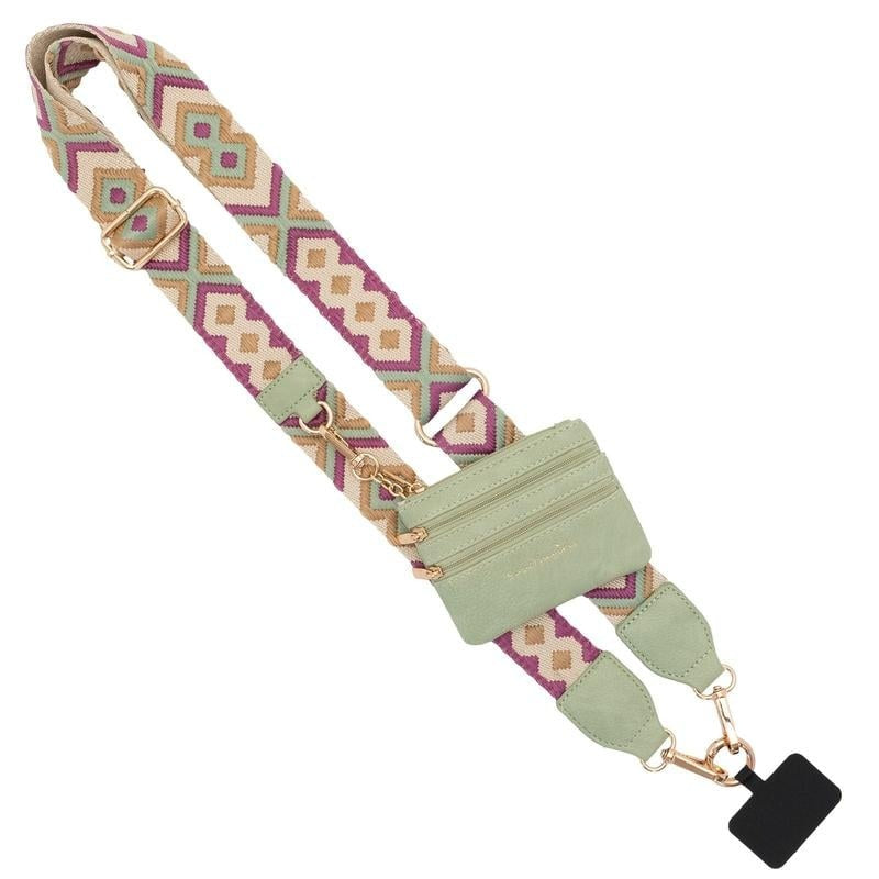 Sangle de Téléphone avec Pochette à fermeture éclair