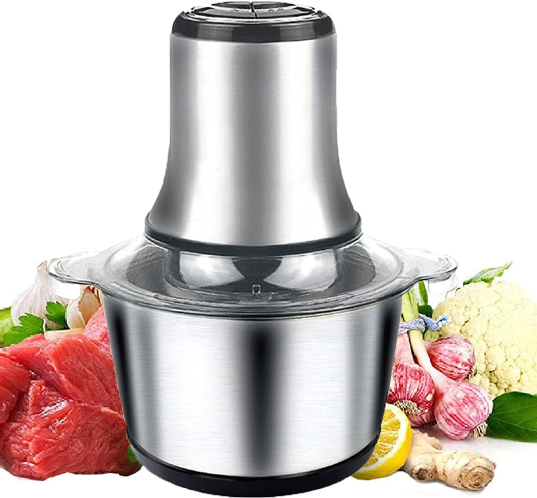 Hachoir Électrique De Cuisine 800 W Avec Bol En Acier Inoxydable De 3 L