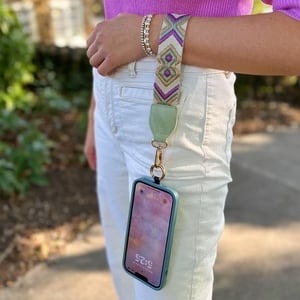 Sangle de Téléphone avec Pochette à fermeture éclair