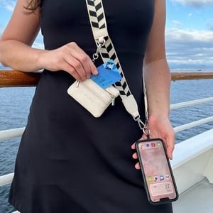 Sangle de Téléphone avec Pochette à fermeture éclair