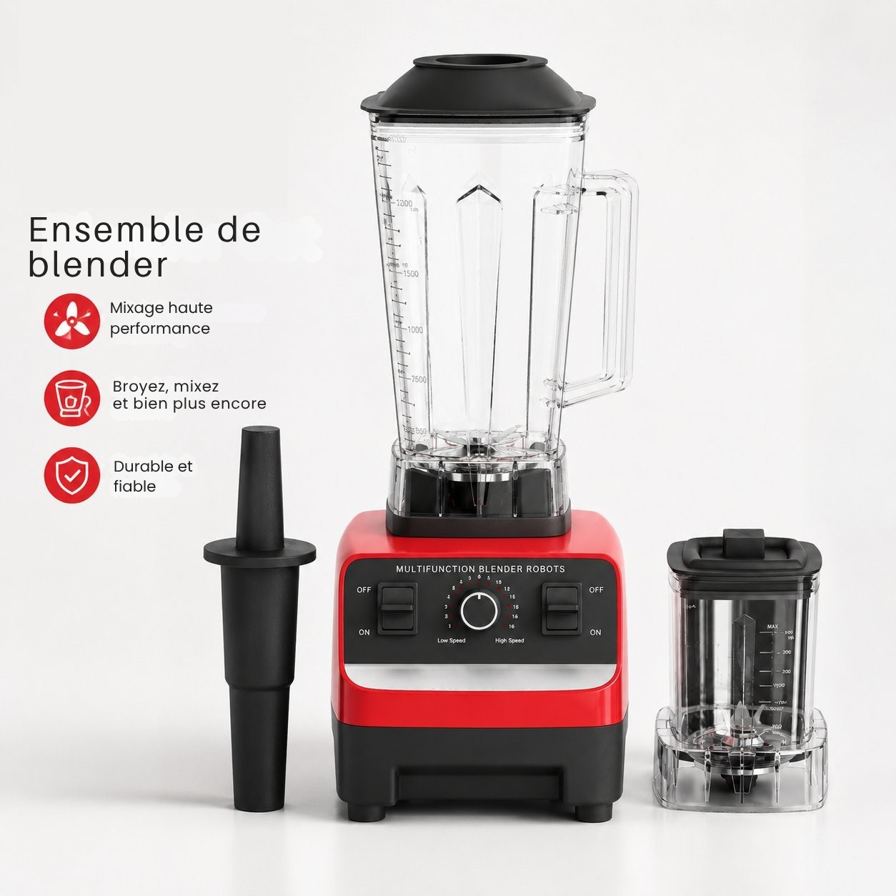 Extracteur de Jus & Blender 2-en-1 – Puissance 4500 W