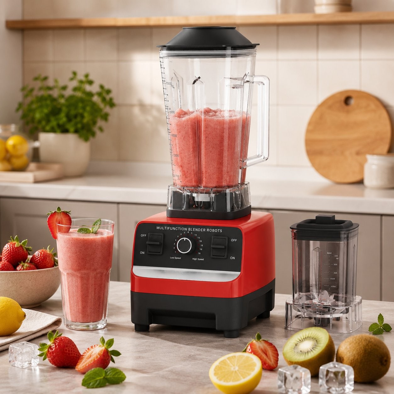 Extracteur de Jus & Blender 2-en-1 – Puissance 4500 W