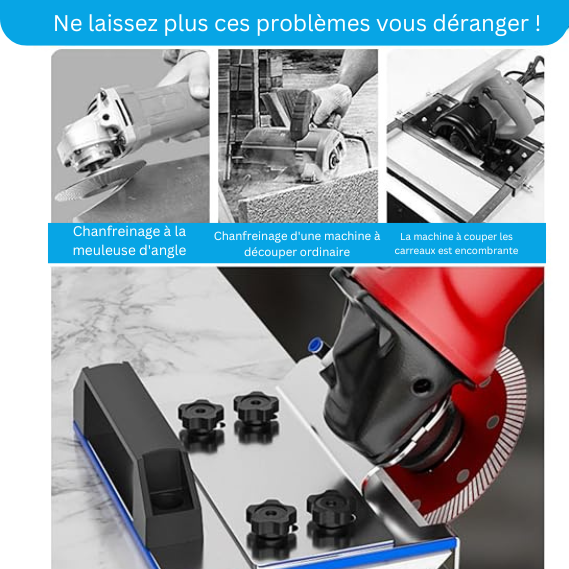 Outil De Chanfreinage 45° Pour Meuleuse D'Angle 125mm - Support De Coupe Spécial Antirouille En Acier Pour Carrelage