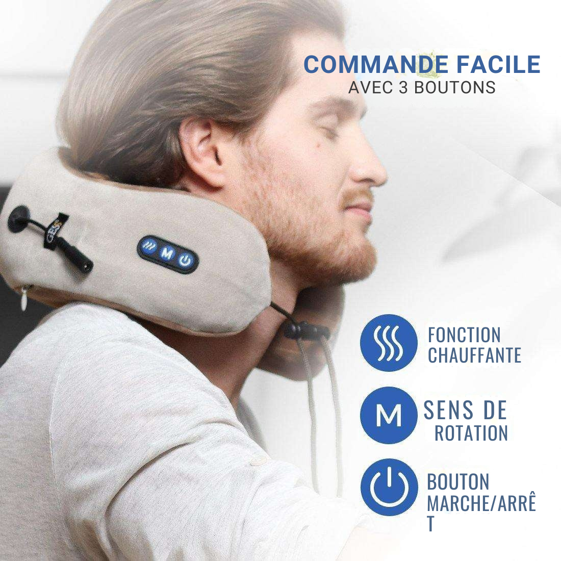 Oreiller De Massage Cervical Rechargeable