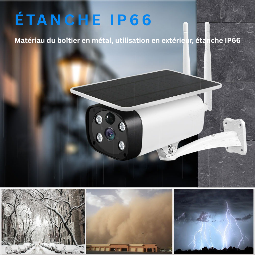 Caméra IP Solaire 4G de sécurité sans fil