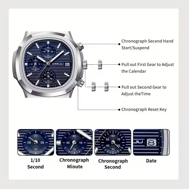 Montre Chronographe à Quartz pour Homme