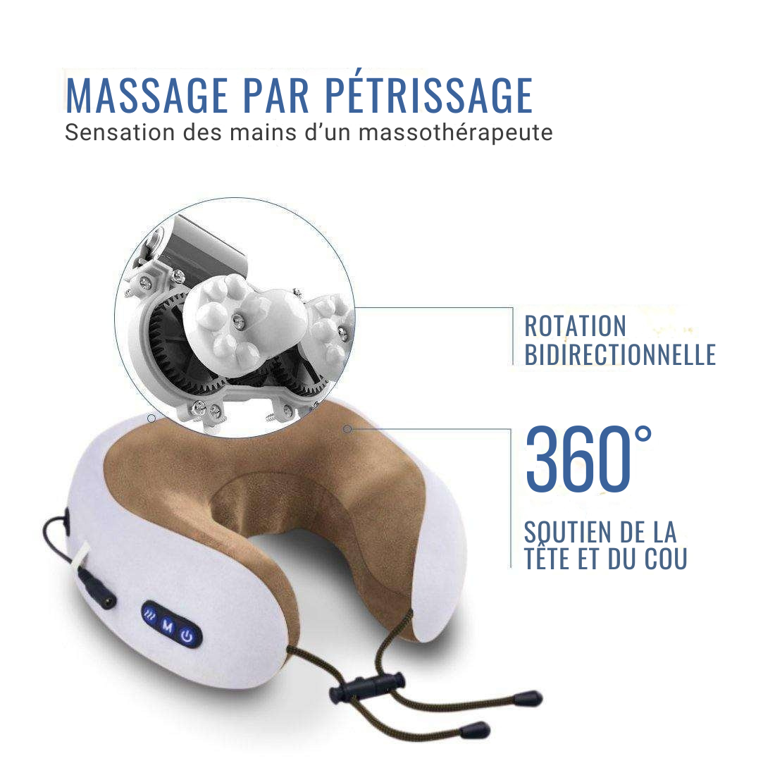 Oreiller De Massage Cervical Rechargeable