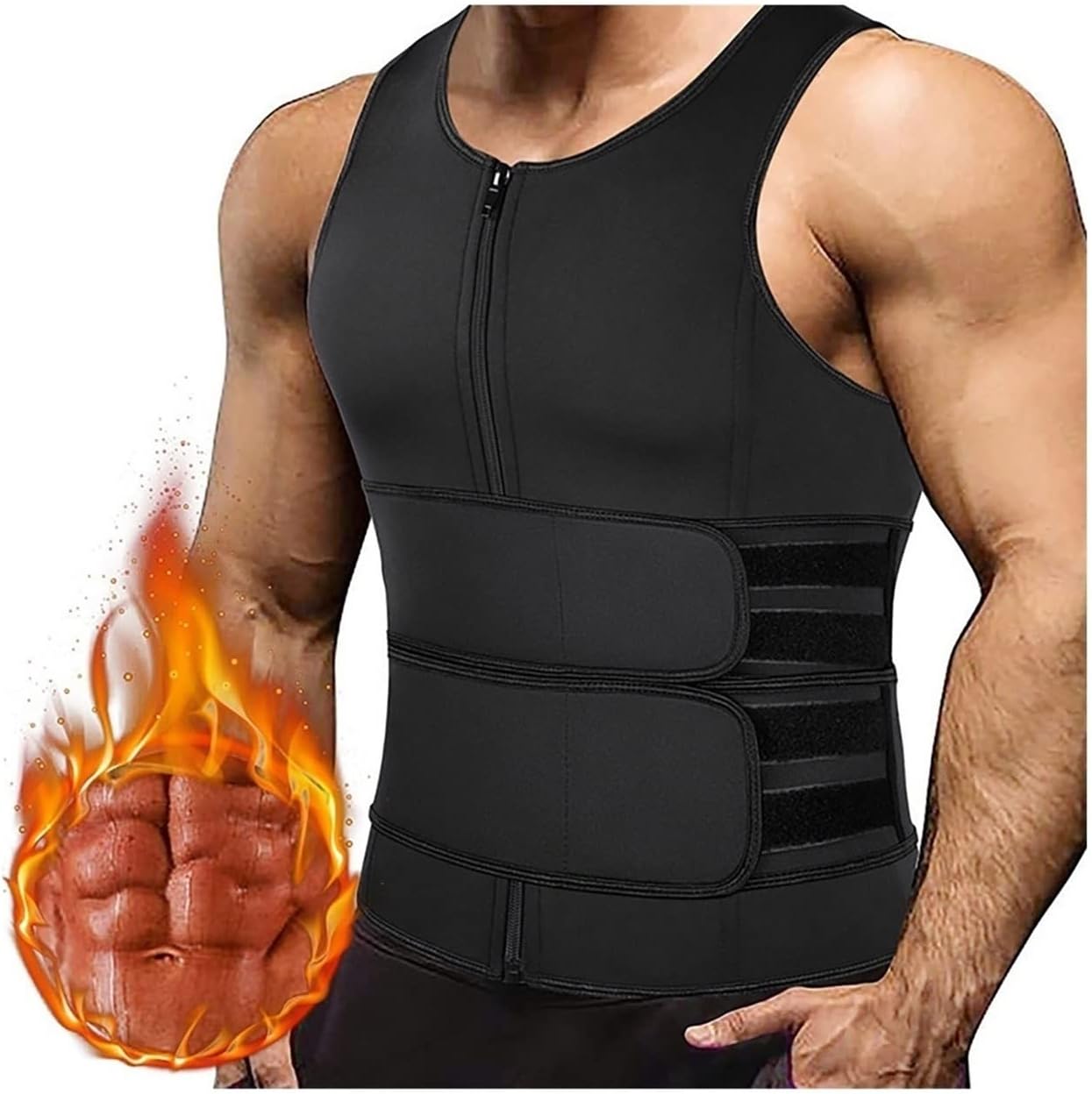 Gilet de Sauna Homme – Ceinture Abdominale de Sudation pour Sport & Fitness
