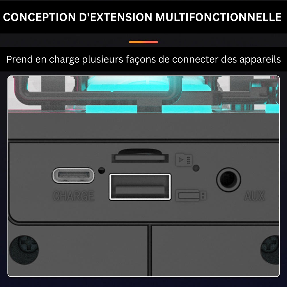 Enceinte Bluetooth Puissante Portable avec lumières Disco