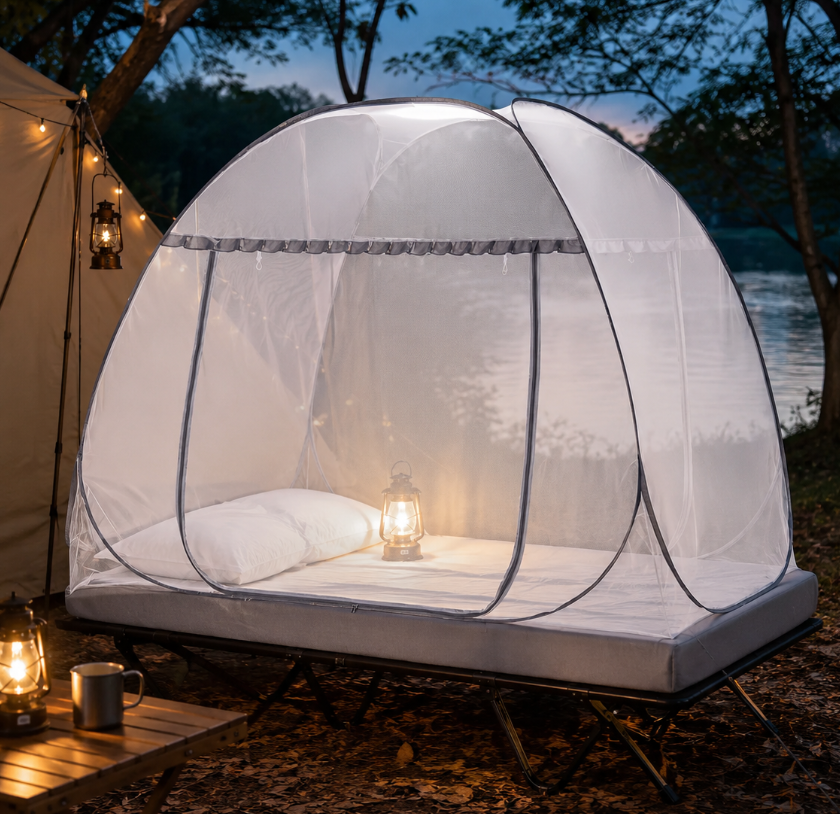 Tente Moustiquaire Pop-Up Portable pour Lit – Sans Installation
