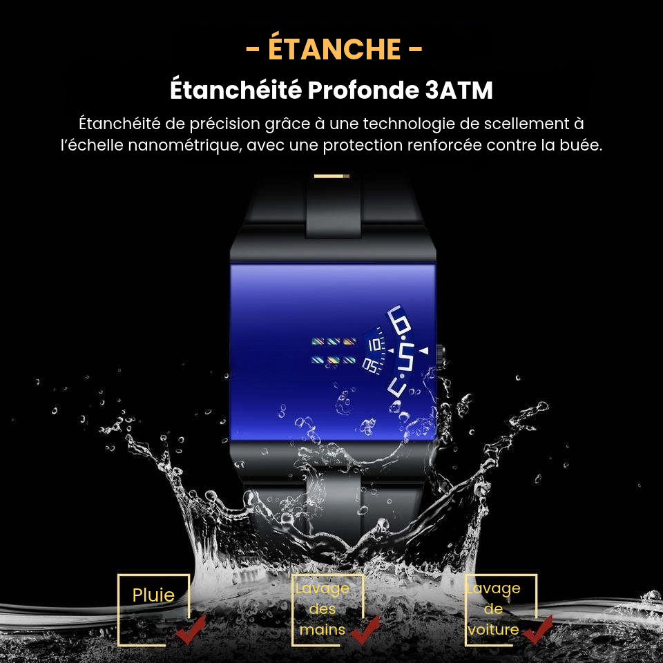 Montre Carrée pour Homme – Chic, Moderne et Résistante à l’Eau