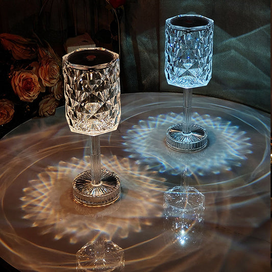 Lampe De Table Cristal, Tactile & Sans Fil