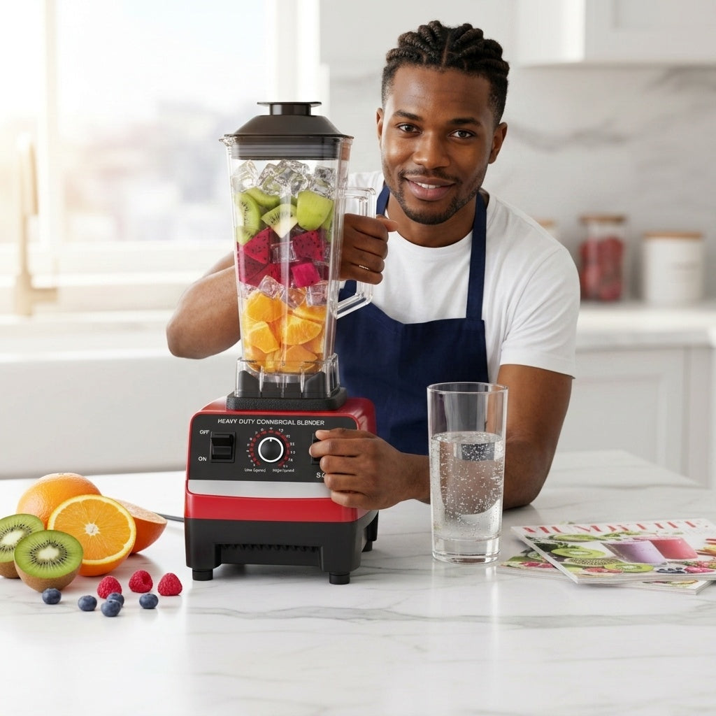 Extracteur de Jus & Blender 2-en-1 – Puissance 4500 W