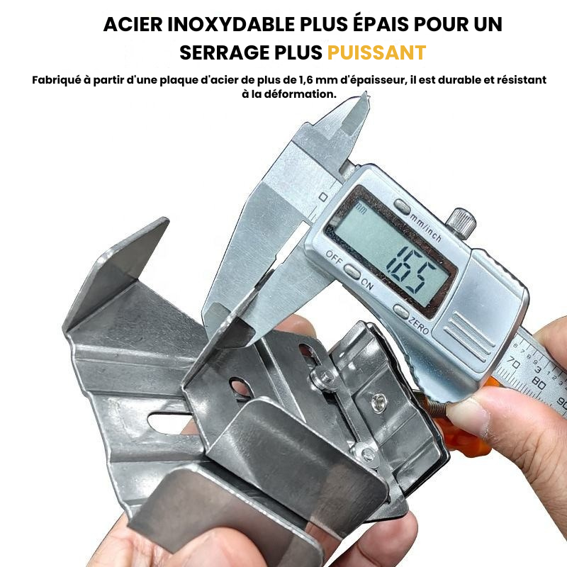 pince d'angle à poignée unique en acier inoxydable à 90 degrés